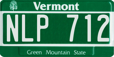 VT license plate NLP712
