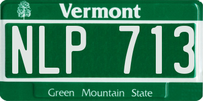 VT license plate NLP713