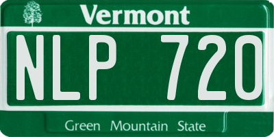 VT license plate NLP720