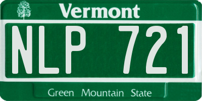 VT license plate NLP721