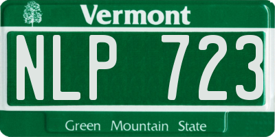 VT license plate NLP723