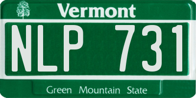 VT license plate NLP731
