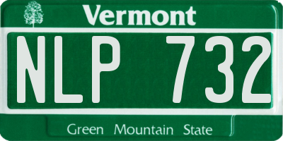VT license plate NLP732