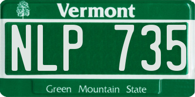 VT license plate NLP735