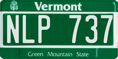 VT license plate NLP737