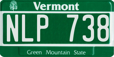 VT license plate NLP738