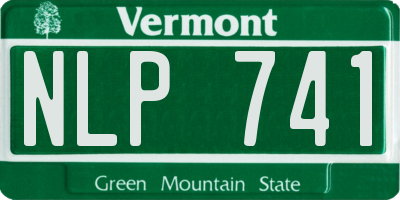 VT license plate NLP741