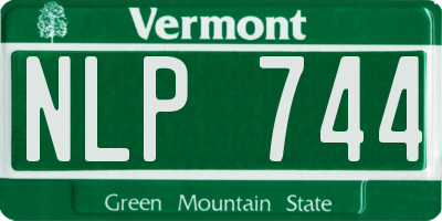 VT license plate NLP744