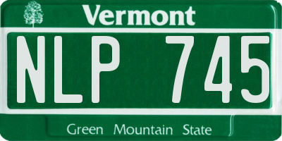 VT license plate NLP745