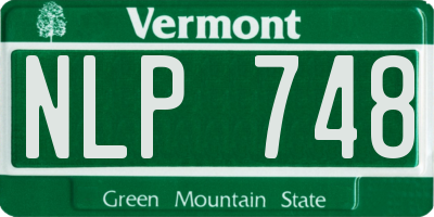 VT license plate NLP748
