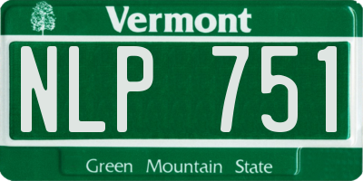 VT license plate NLP751
