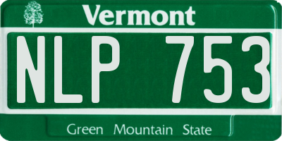 VT license plate NLP753