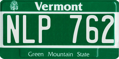 VT license plate NLP762