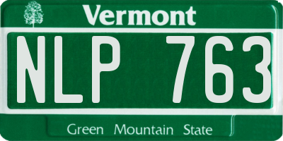 VT license plate NLP763