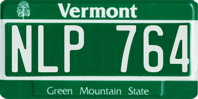 VT license plate NLP764