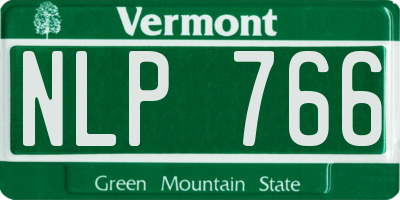 VT license plate NLP766