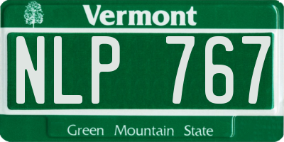 VT license plate NLP767