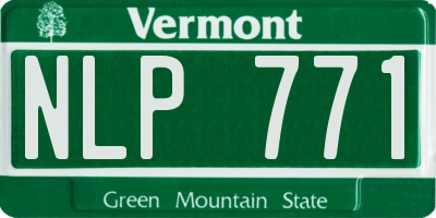 VT license plate NLP771