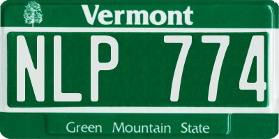 VT license plate NLP774