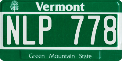 VT license plate NLP778