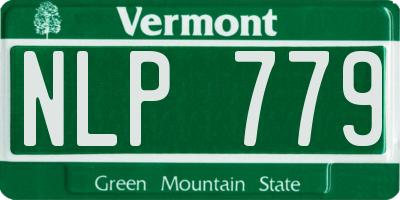 VT license plate NLP779