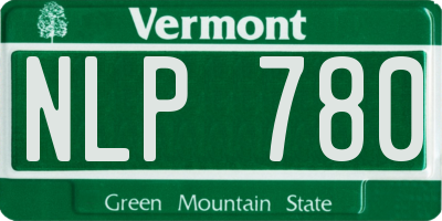 VT license plate NLP780