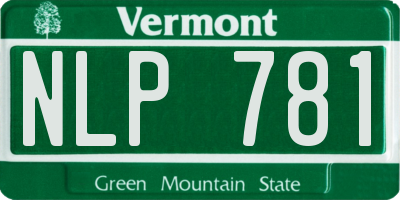 VT license plate NLP781