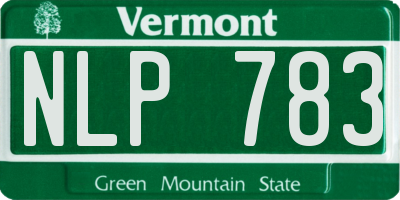VT license plate NLP783
