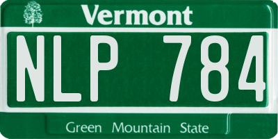 VT license plate NLP784