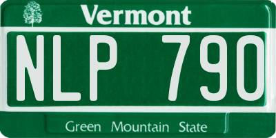 VT license plate NLP790