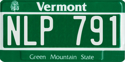 VT license plate NLP791