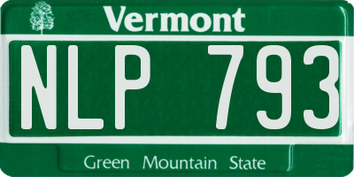 VT license plate NLP793
