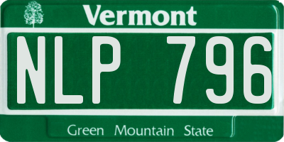 VT license plate NLP796