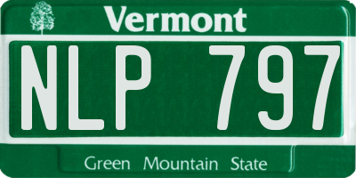 VT license plate NLP797
