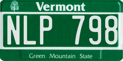 VT license plate NLP798