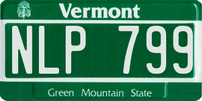 VT license plate NLP799