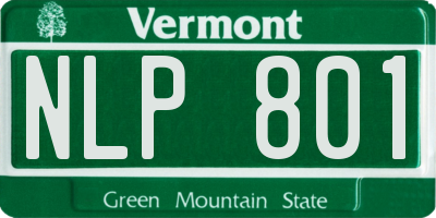 VT license plate NLP801