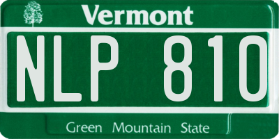 VT license plate NLP810