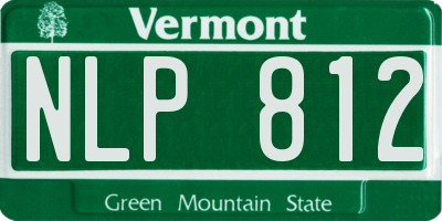 VT license plate NLP812