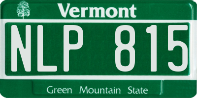 VT license plate NLP815