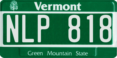 VT license plate NLP818