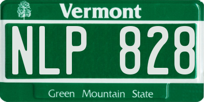 VT license plate NLP828
