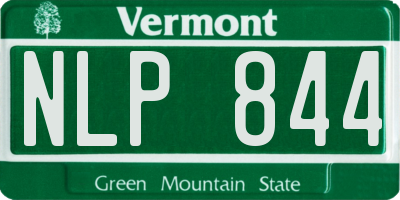 VT license plate NLP844