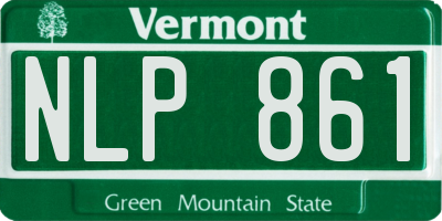 VT license plate NLP861