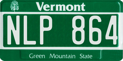VT license plate NLP864