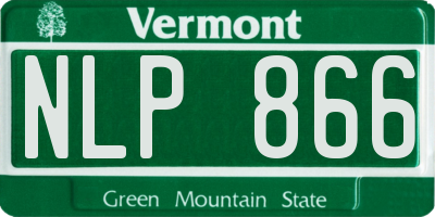 VT license plate NLP866
