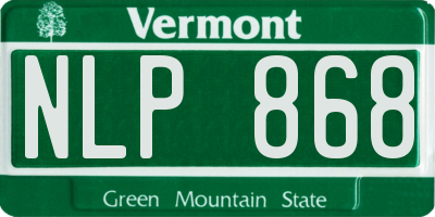 VT license plate NLP868