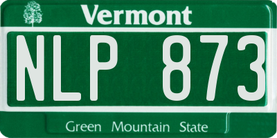 VT license plate NLP873