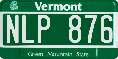 VT license plate NLP876