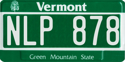 VT license plate NLP878